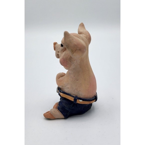 Sitting Pig Calabar Creations Pig Hollow Pete Apsit figurine 1994 Vintage - Picture 2 of 10
